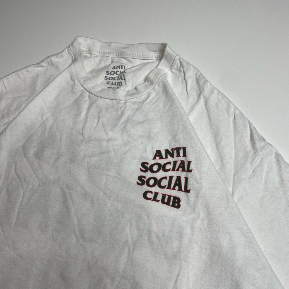 Anti Social Social Club Green White Big Logo T-shirt ASSC XL Made In USA - Picture 4 of 6